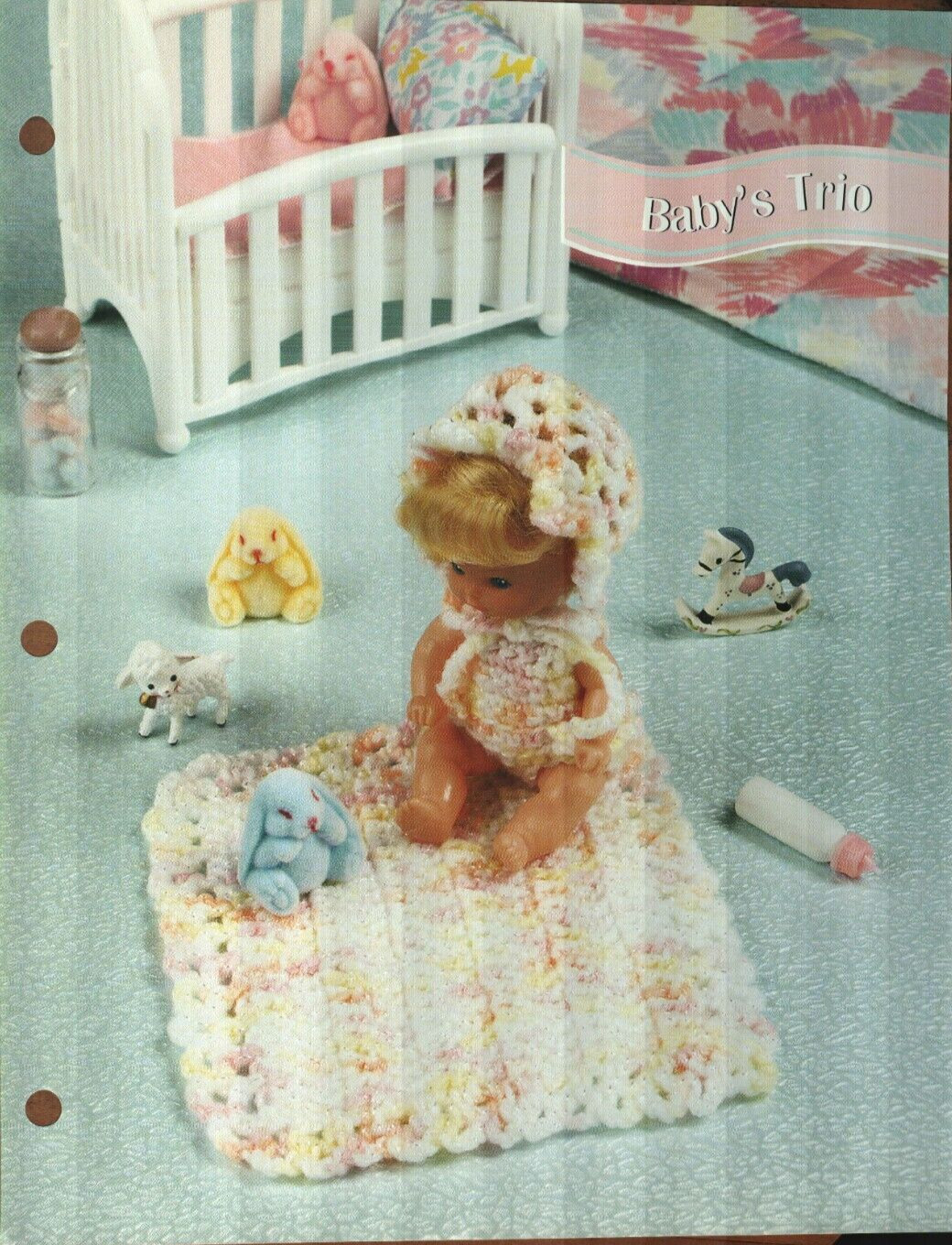 NEW BABY'S TRIO OUTFIT 3" FASHION DOLL ANNIE'S CROCHET PATTERN INSTRUCTIONS