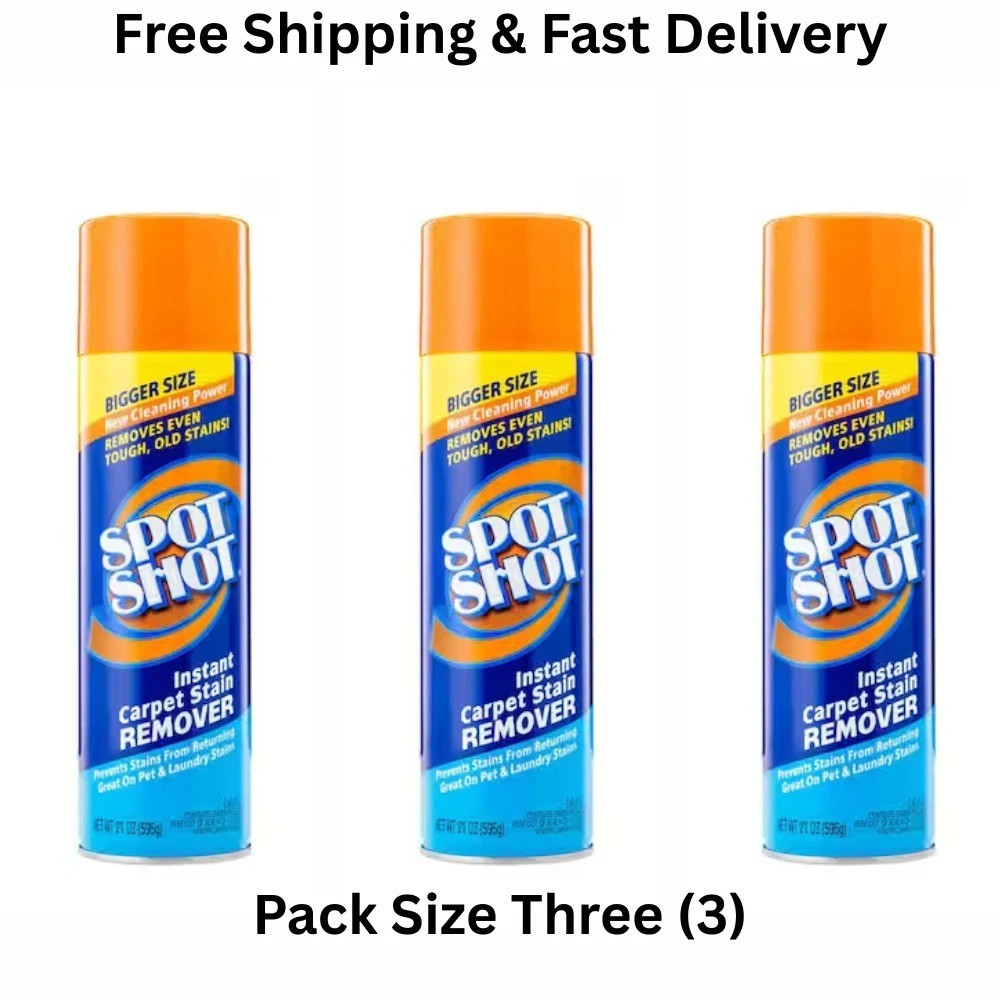 Lot of 3: Spot Shot Instant Carpet Stain Remover Aerosol, 21 oz. Cans