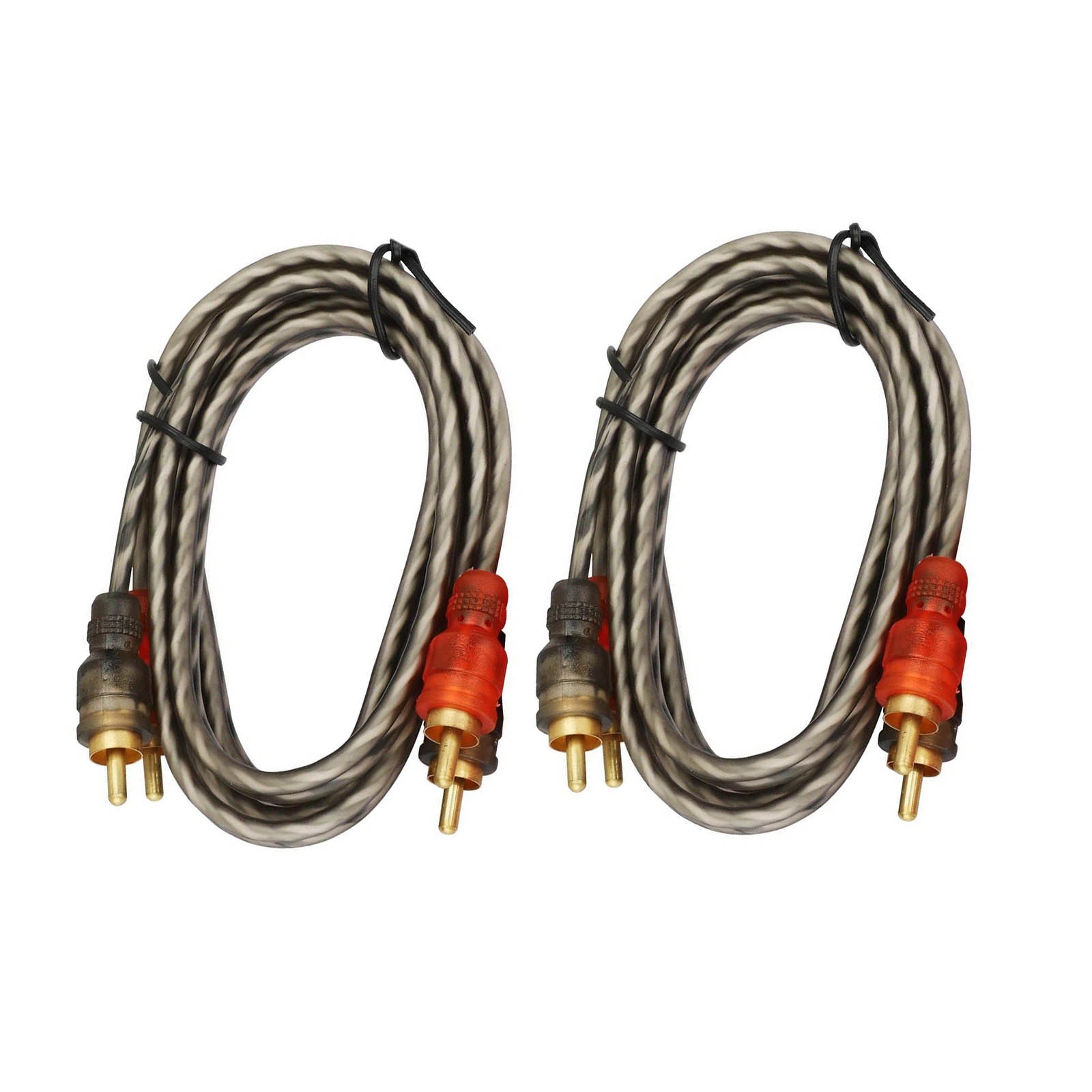 High Quality 2PCS RCA Cables 2 Channel Twisted 4Ft Audio Interconnect Cable