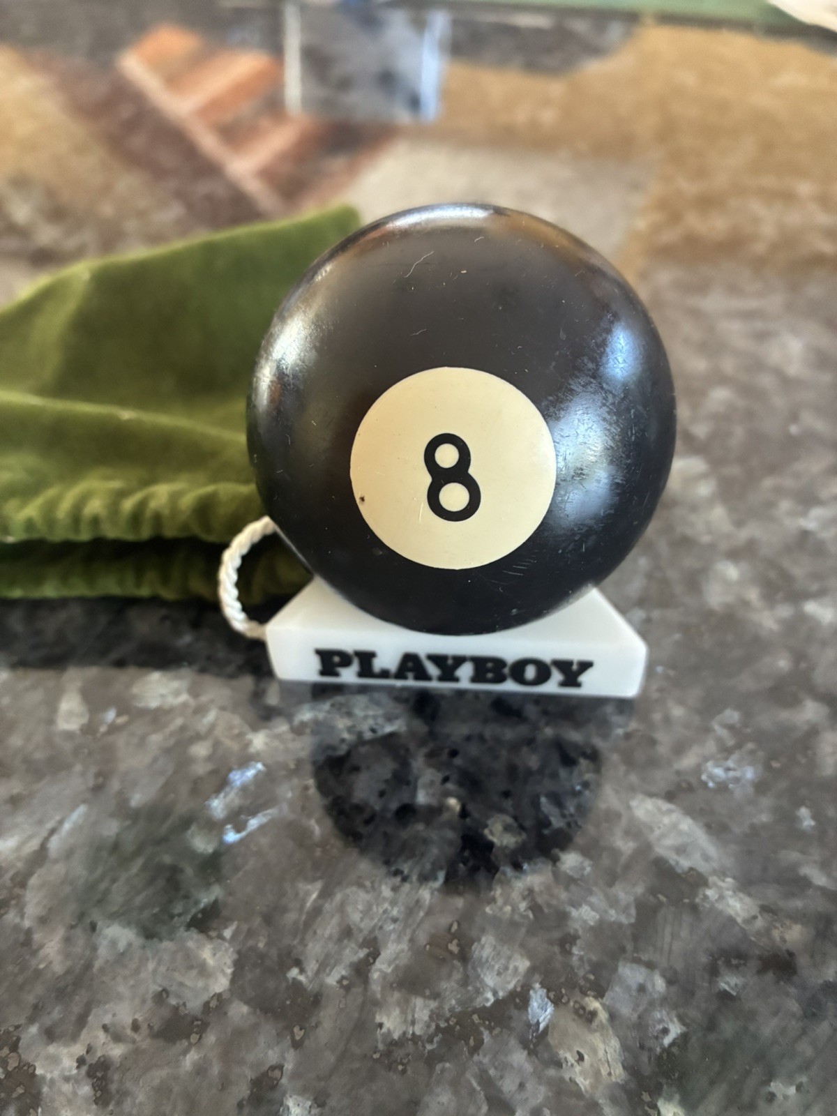 Vintage Playboy Magazine  8-ball with holder March 1981 Edition Promotional Item