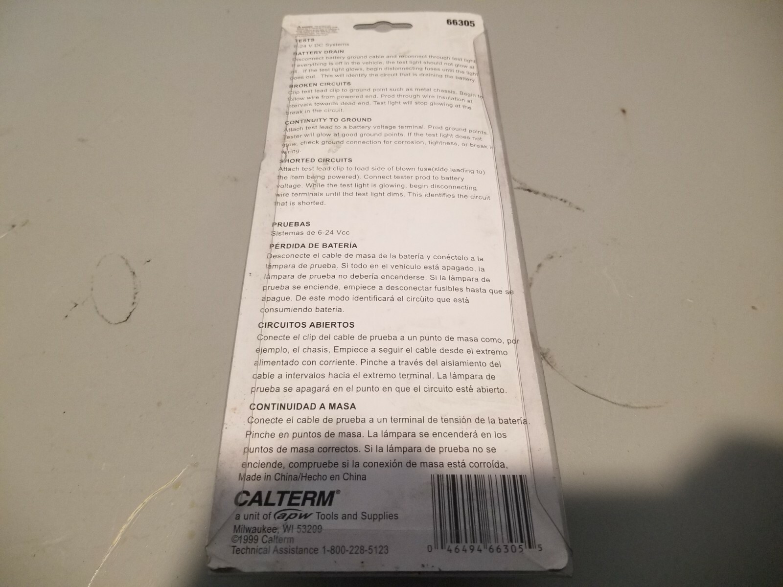 Calterm Pro Circuit Tester, 66305