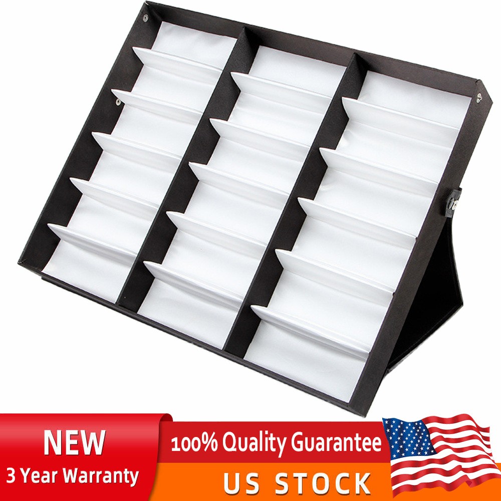 18 Slots Eyeglasses Storage Box Sunglasses Organizer Display Case Glasses Holder