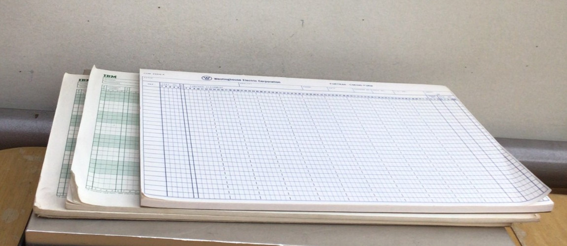 Vintage 1970s FORTRAN CODING FORMS 3 Tablets IBM and Westinghouse