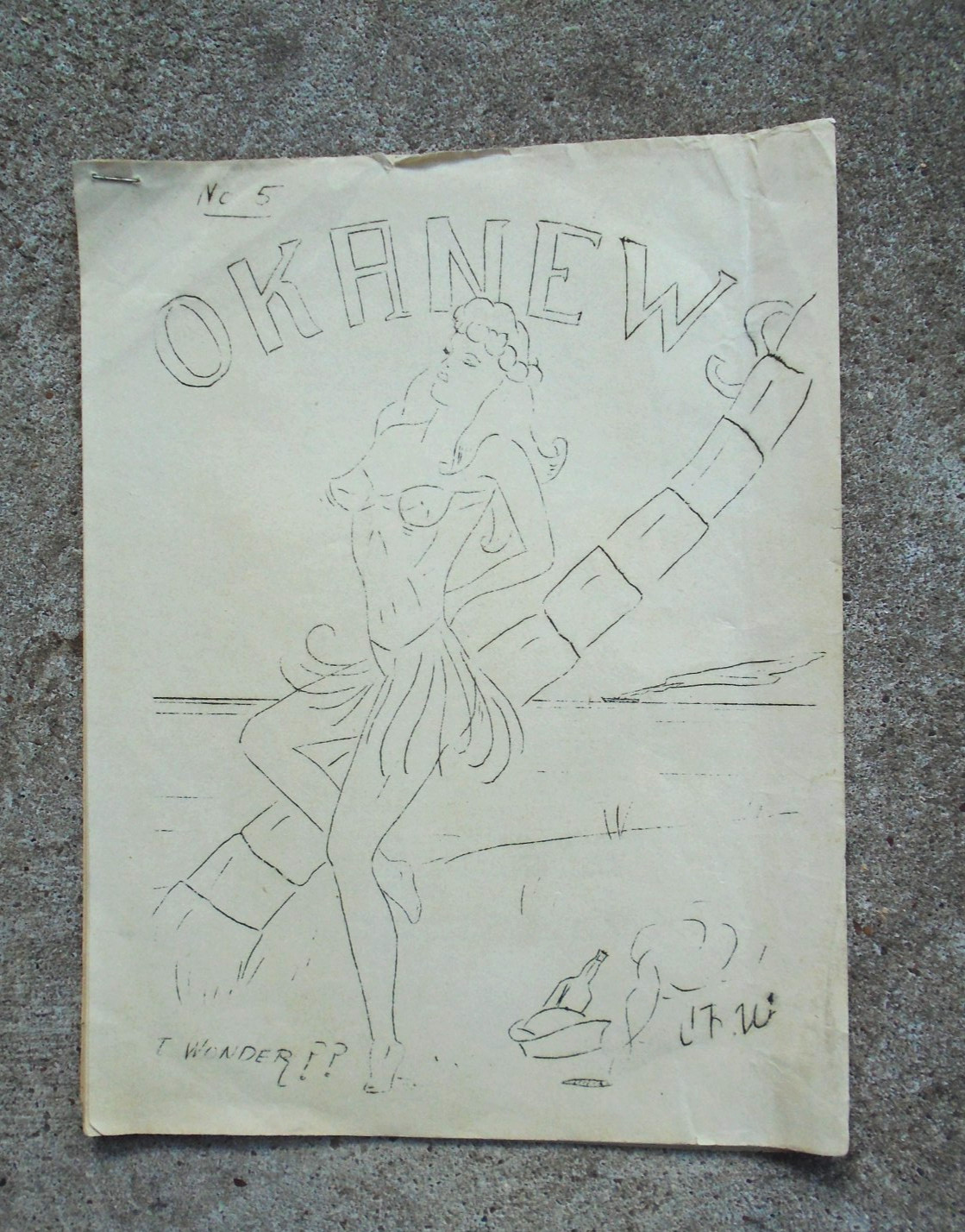 USS Okala ship's paper Okanews (not dated but news on last page mentions VJ Day)