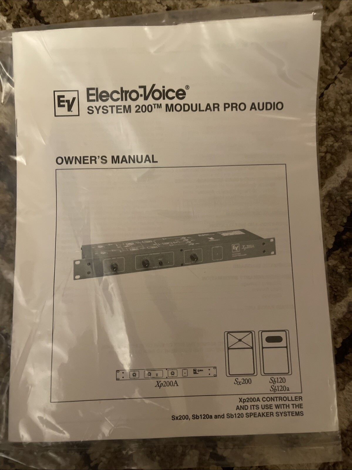 Electro Voice System 200 Module Pro Audio Owners Manual Brand New
