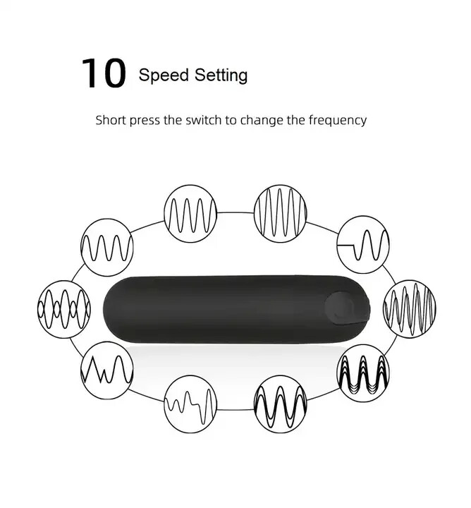 Mini Powerful Bullet Shape 10 Speed Vibrating Neck Body Massage Personal