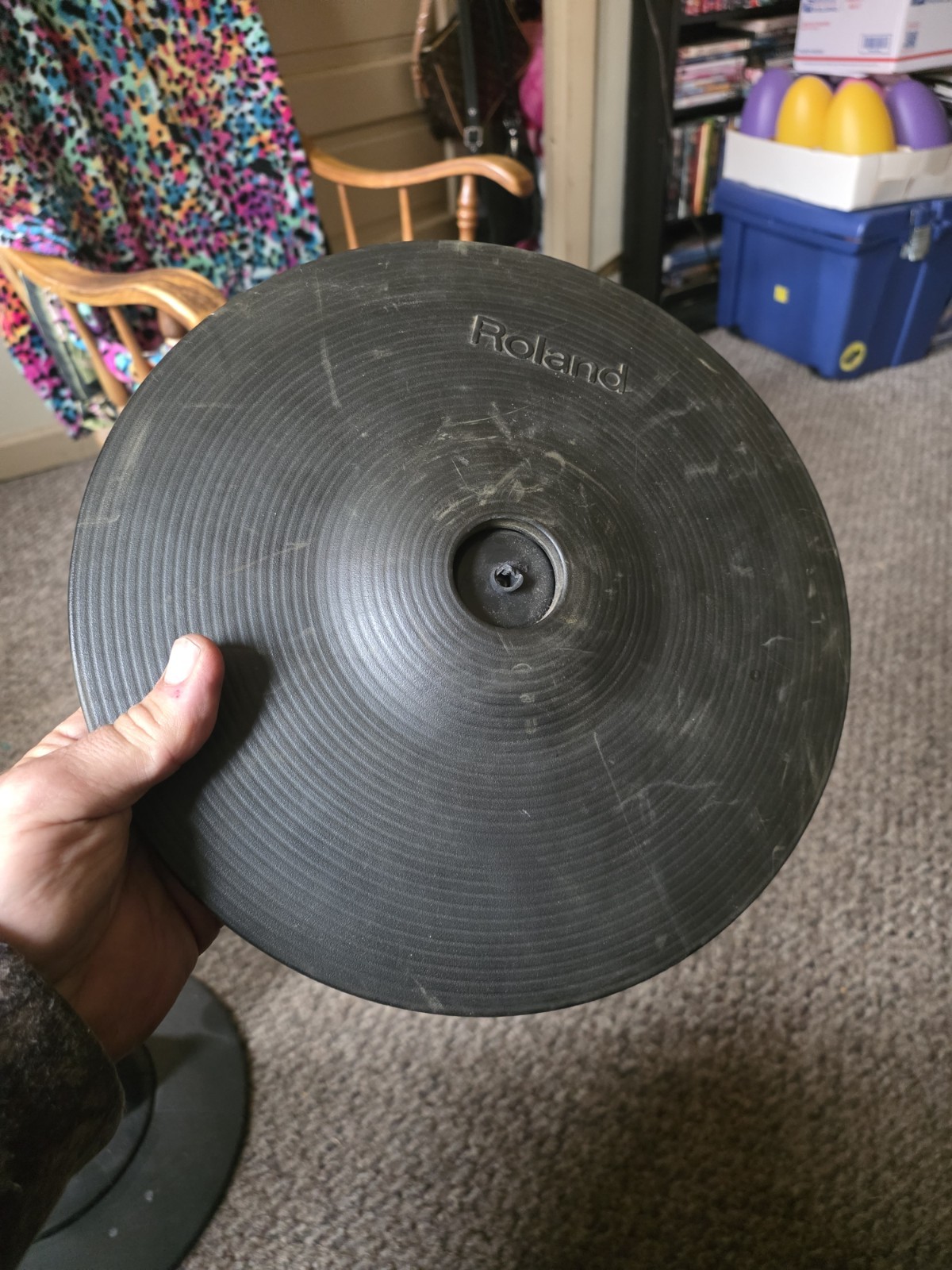 Roland V-drum CY-12R/C Crash Cymbal 12inch 2 triggers In working order Used con