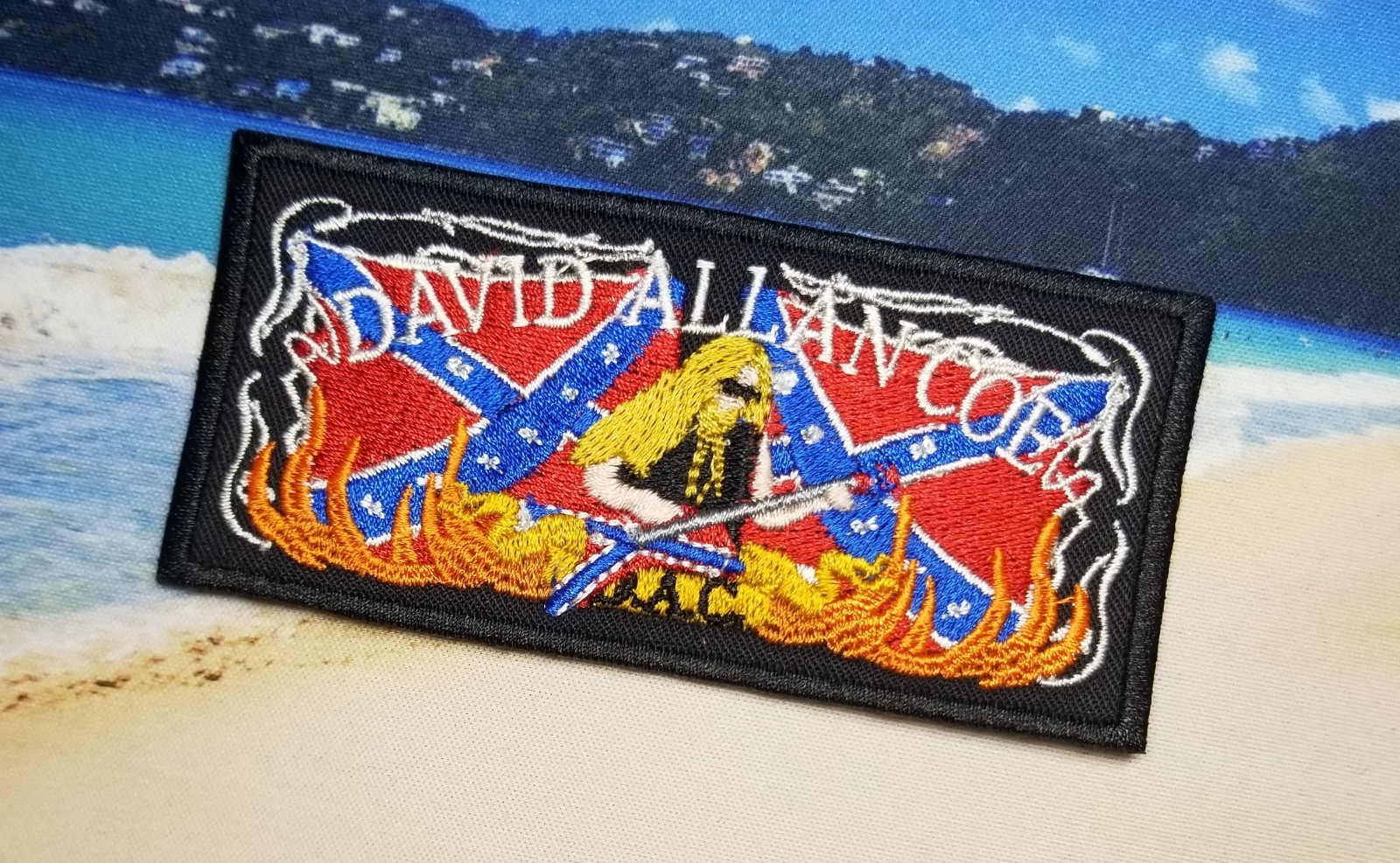 EMBROIDERED DAVID ALLAN COE MUSCIAN PATCH (Please Read Ad)