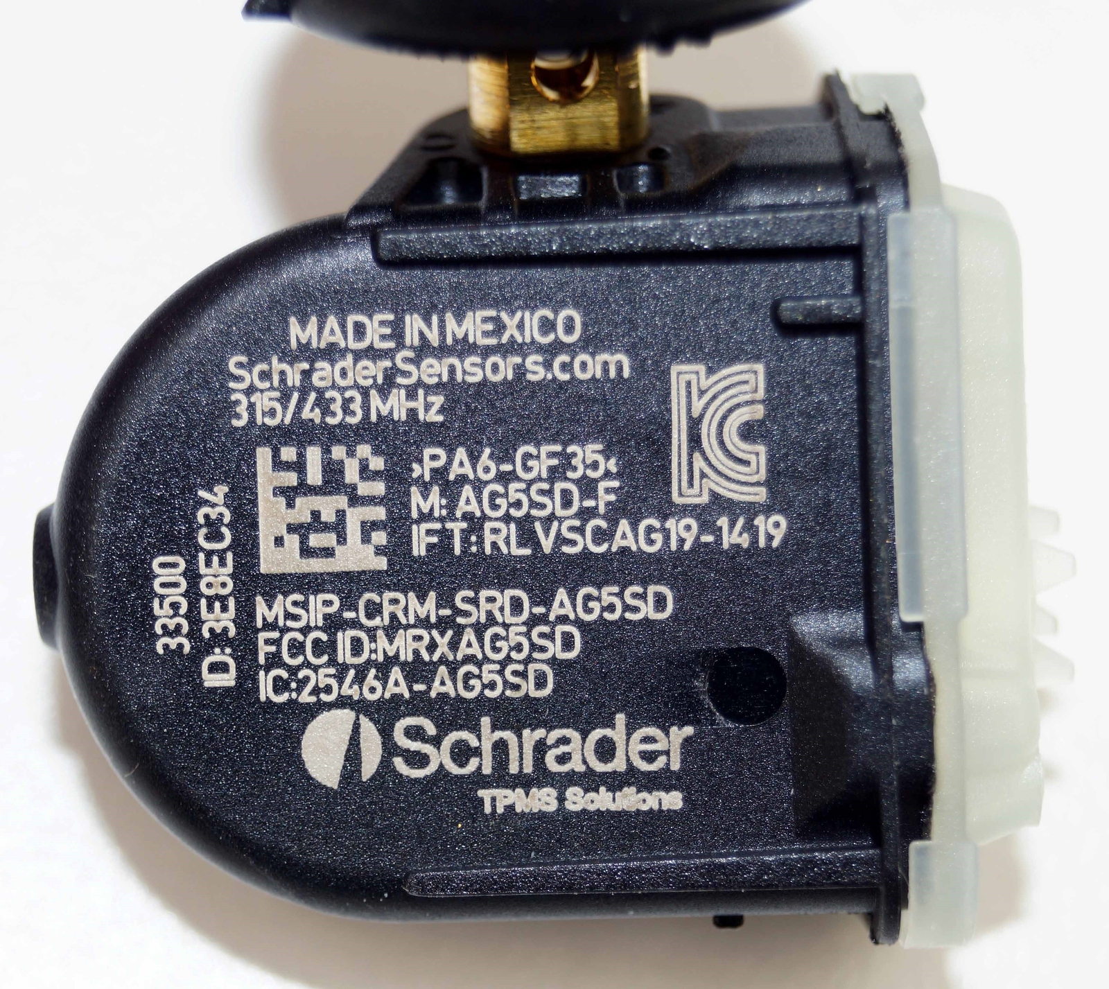 33500 Schrader TPMS Sensor Snap-In EZ-sensor 12 Pack Programming Required