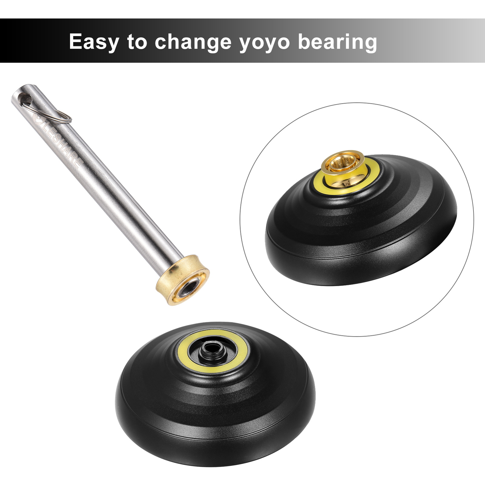 LESHARE Yoyo Bearing Kit for Yo-Yo Bearing Replacement Bearing Tool W/ Mesh Bag