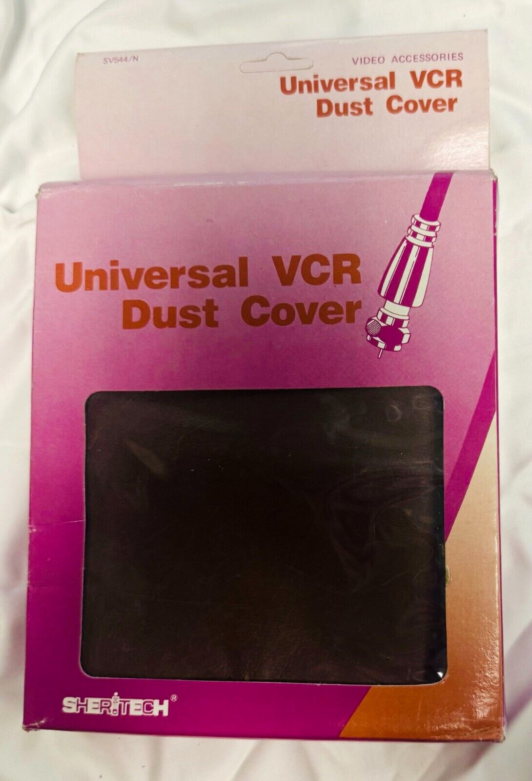VCR Dust Cover Sheritech Imitation Leather Grain 17x14x4 w Clear Front Panel-NEW