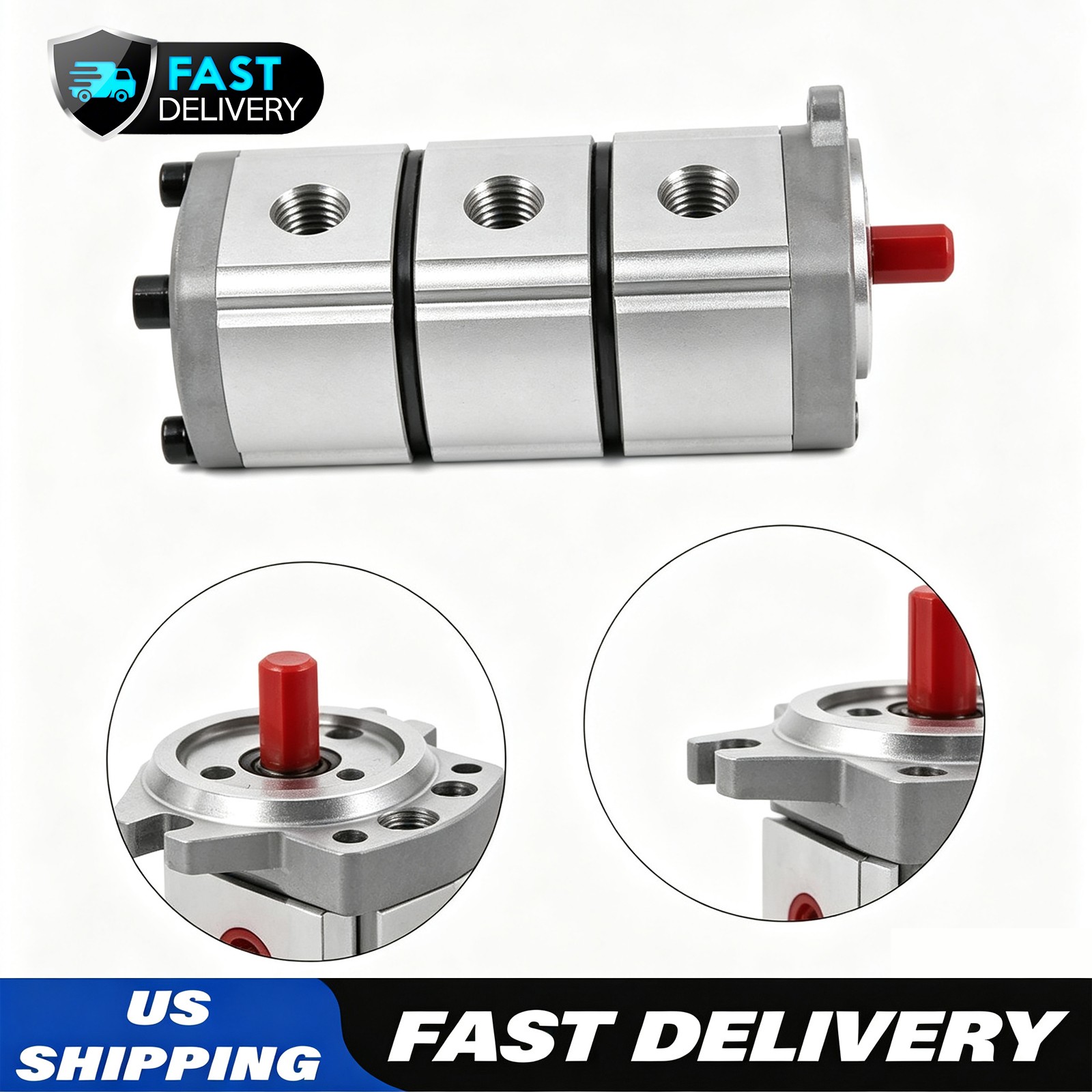 3-Section Hydraulic Gear Pump For AGT Skid Steer Loaders Gear Pump PGP510888G3LP