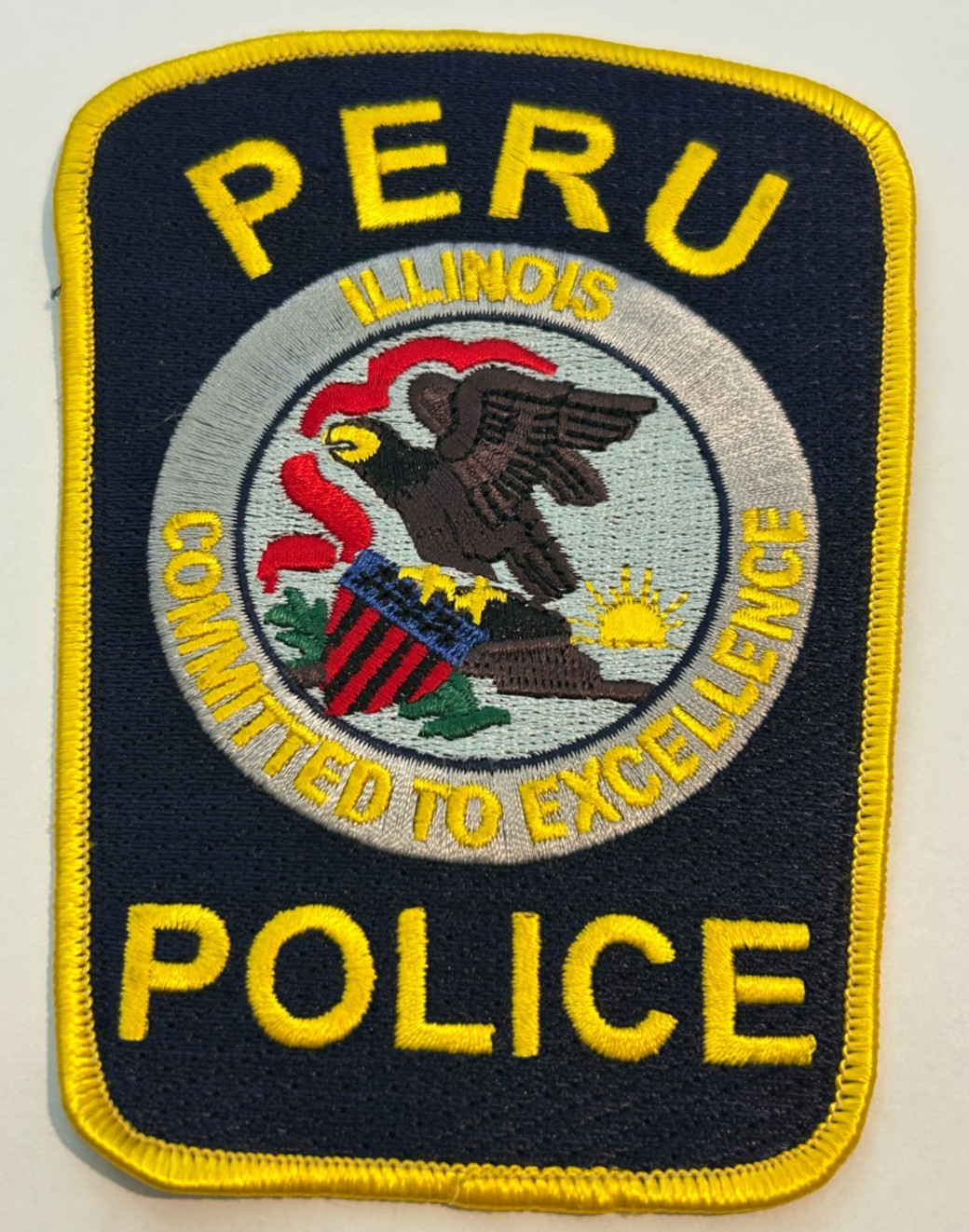 Vintage Peru Illinois Police Patch Unused