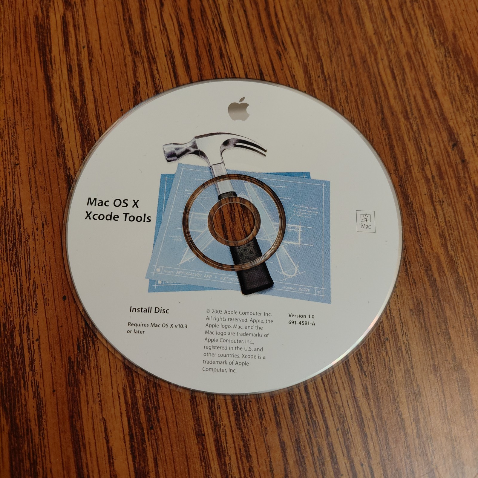 2003 Mac OS X 10.3 Xcode Tools Software Install CD Disc Version 1.0 Disc Only