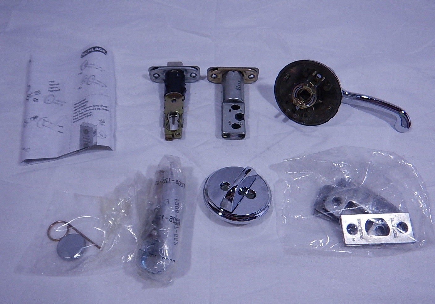 Schlage Flair Interior Single cylinder RightHanded Lever with Deadbolt Chrome TF