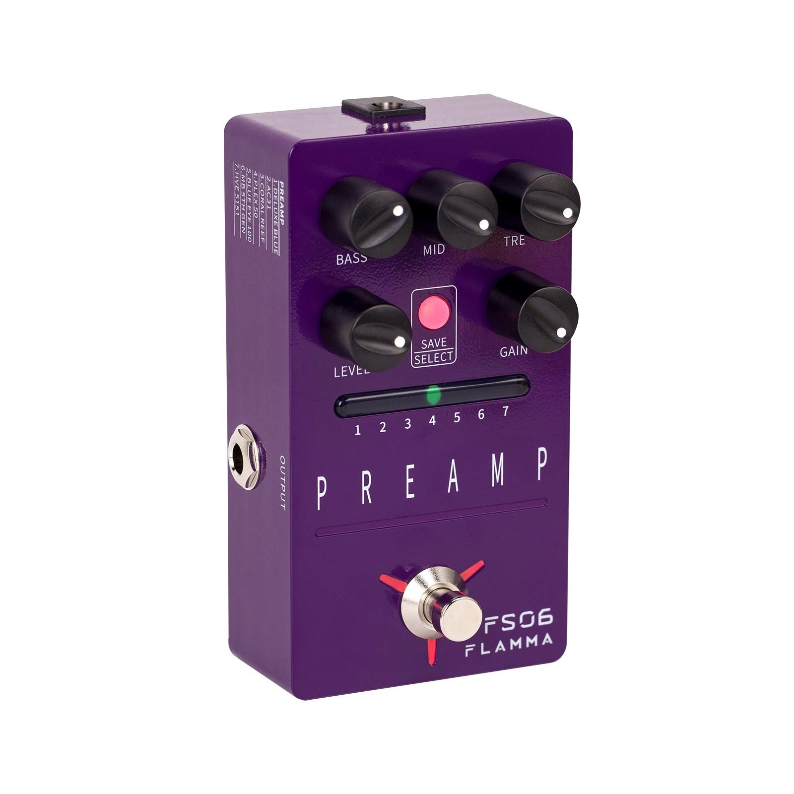 Shenzhen Flamma Innovation Co.,Ltd FS06 Digital Preamp Pedal with Built-in
