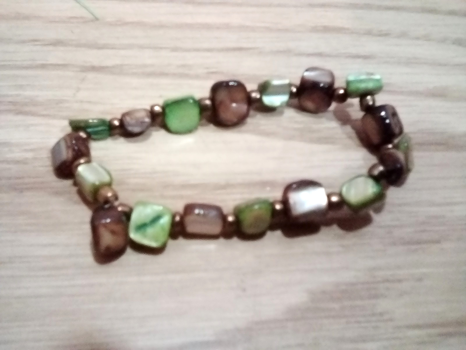 Women's Green Handmade Bracelet.