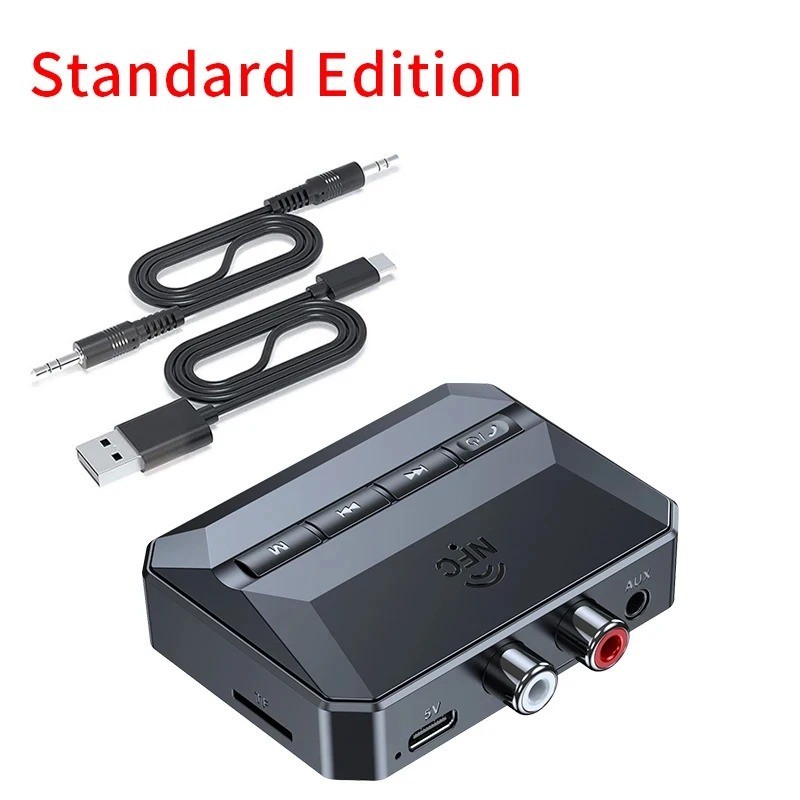 Bluetooth 5.3 Home Stereo Audio Receiver AUX USB Optical HD Music to RCA Adapter