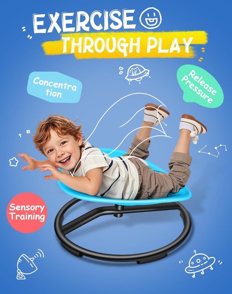 Spinning Chair for Autistic Kids, Sensory Swivel Chair, 220LBS Weight Capacity