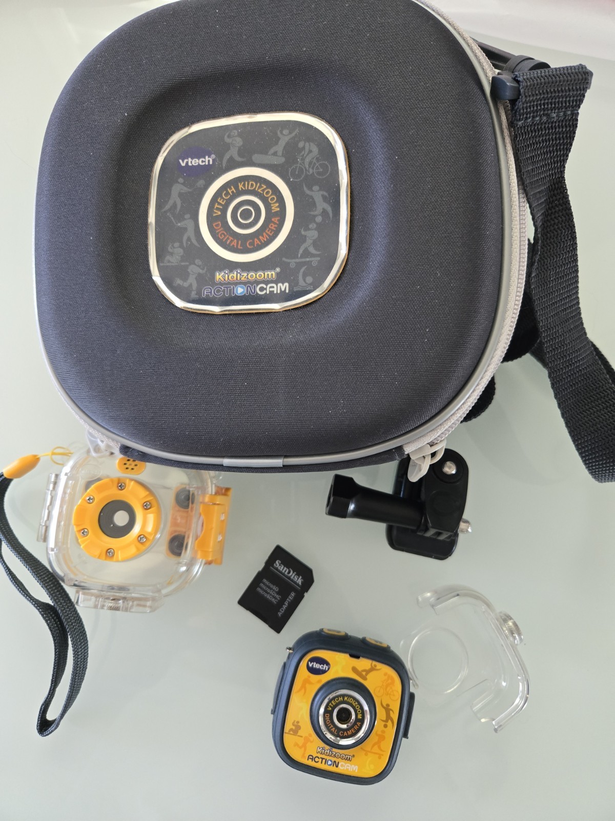 Vetch Kidizoom Action Cam With Cases (Waterproof And Carrying)& Micro SD Adapter