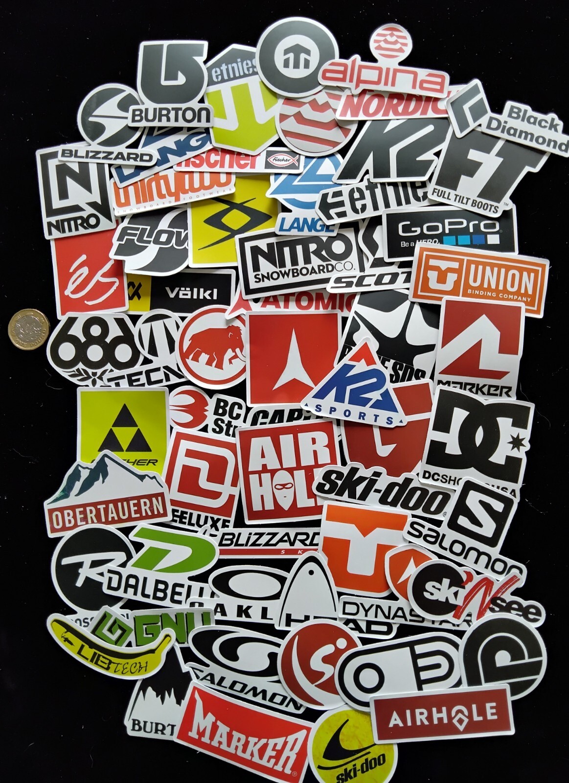 Lot 1974: 10 x Random Skiing Brand Decal Stickers