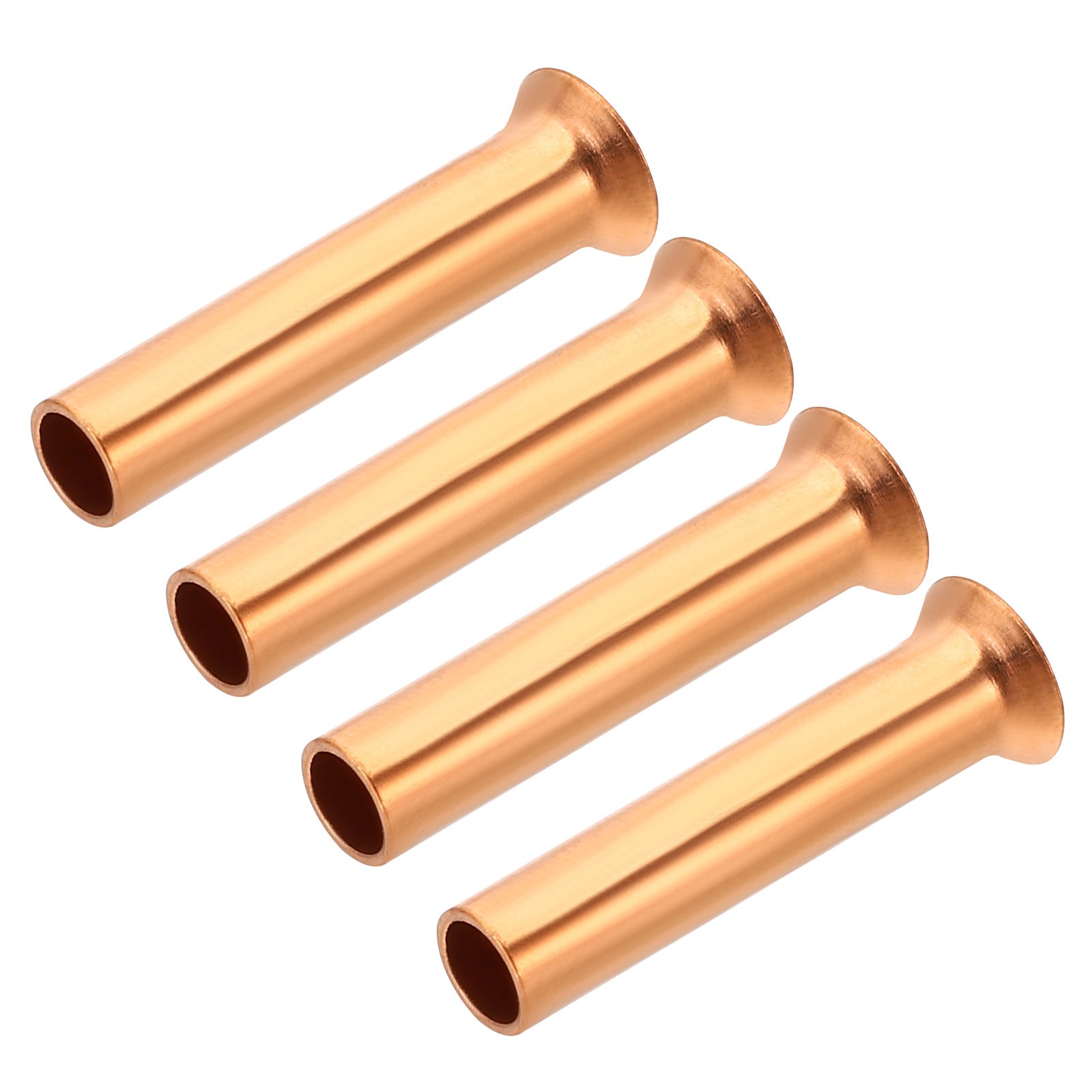 1/4" (6.35mm) OD Copper Flare Tube Fitting for Refrigeration Plumbing, 4pcs 29mm
