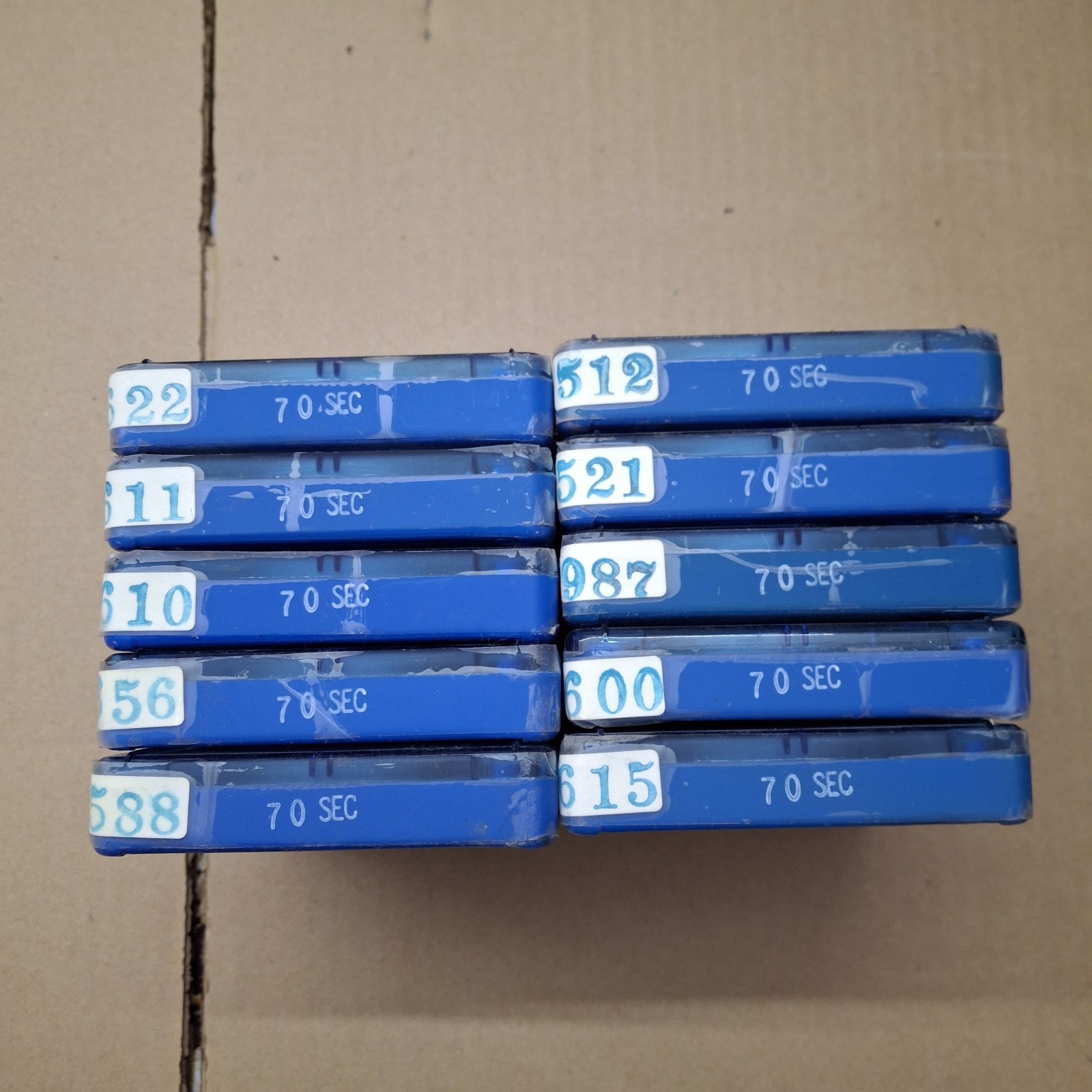 📻 Vintage NAB Broadcast Carts Lot – 70 Second Audiopak Radio Cartridges (Qty...
