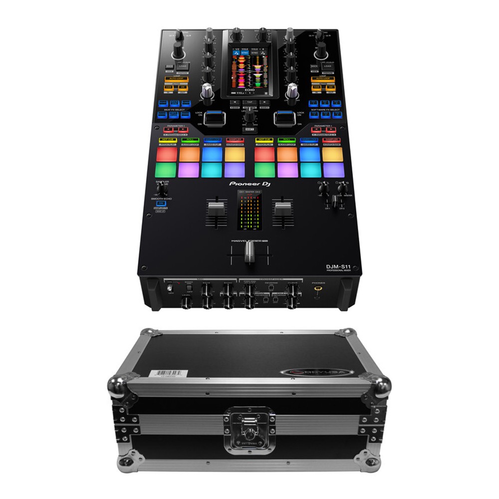 Pioneer DJ DJM-S11 + Odyssey FZ10MIXXD 10" Format DJ Mixer Case