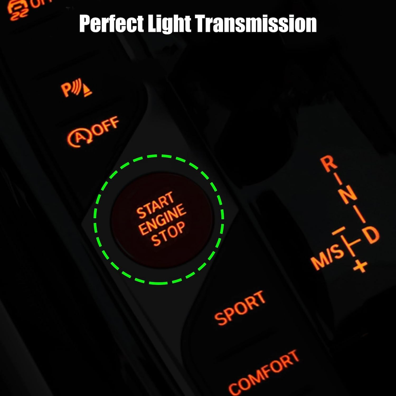 Compatible with BMW Sports Red Start Stop Button 2018-2024, Engine Ignition Push