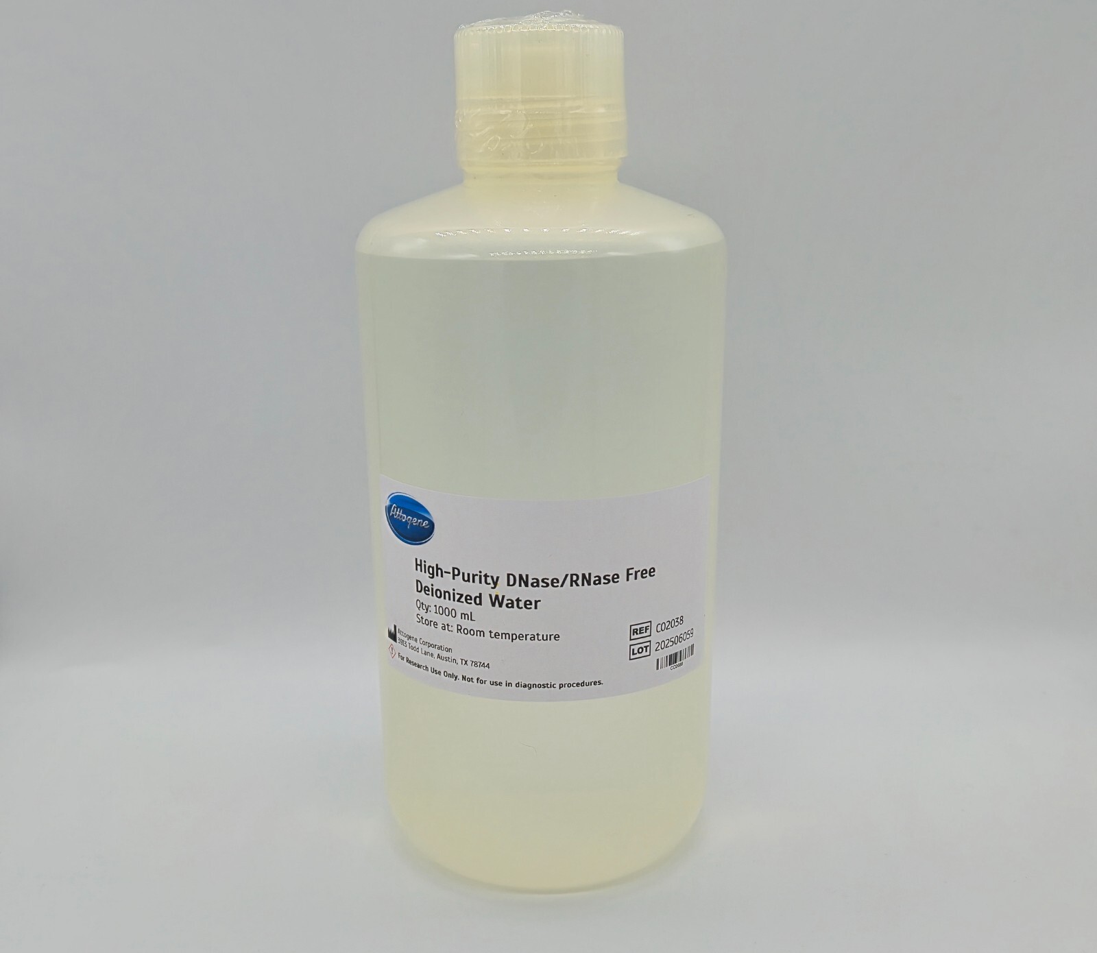 DNase/RNase Free Water, Deionized, Sterilized, 1L
