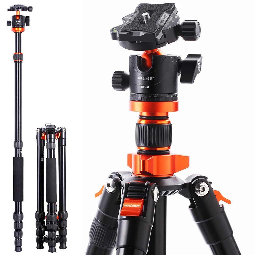 K&F CONCEPT 67inch DSLR Tripods Compact Travel Lightweight  Tripod 10kg Load