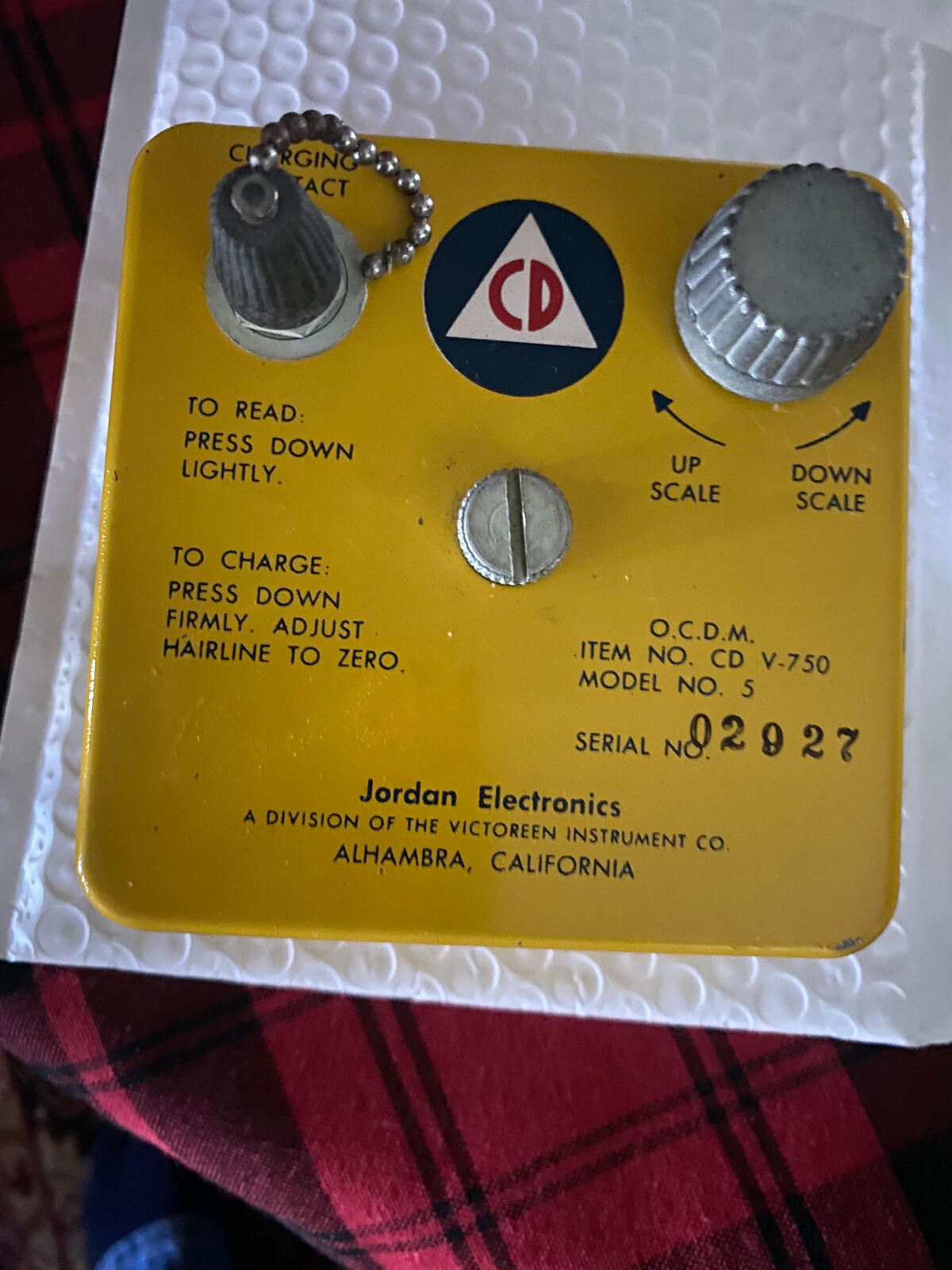 Industrial Electronic Hardware Corp. Radiological Dosimeter Charger Model 5b