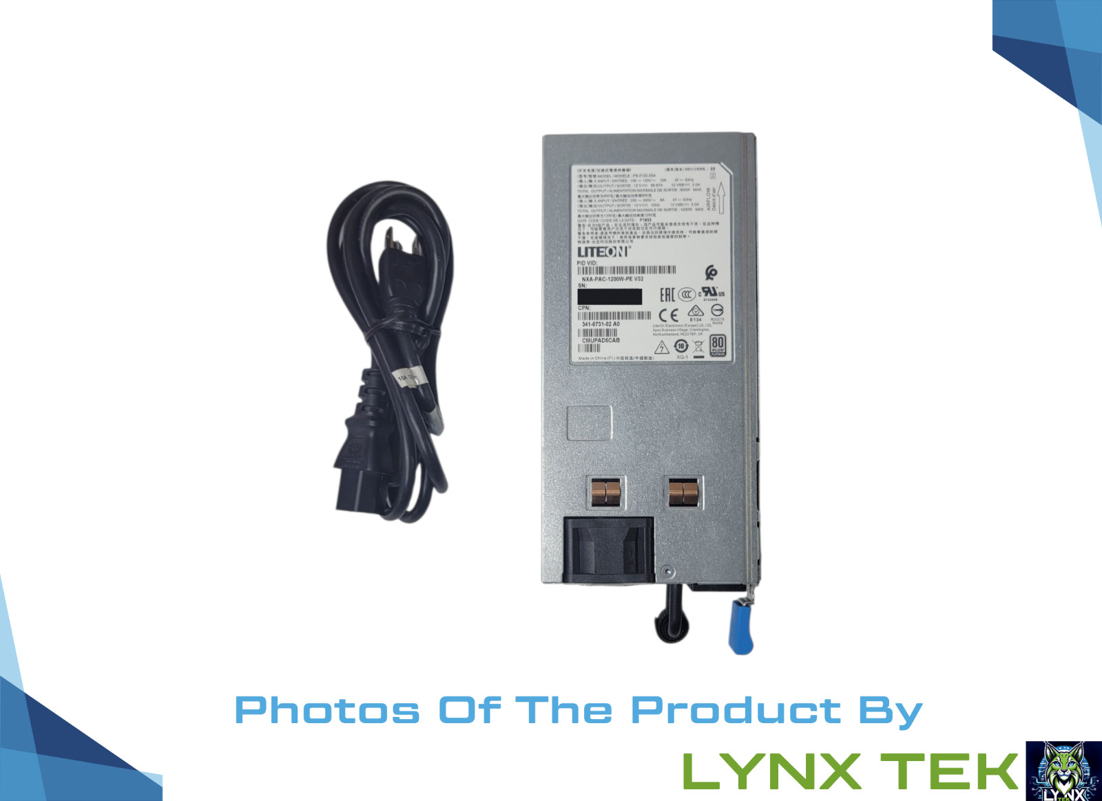 Cisco Nexus N9K-PAC-1200W-PE Port-Side Exhaust AC Power Supply