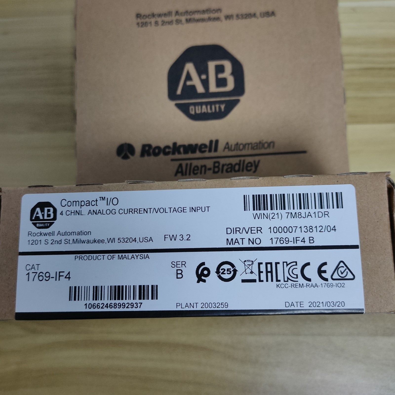 AB 1769-IF4 SER B CompactLogix 4-Ch Input Module New Factory Sealed