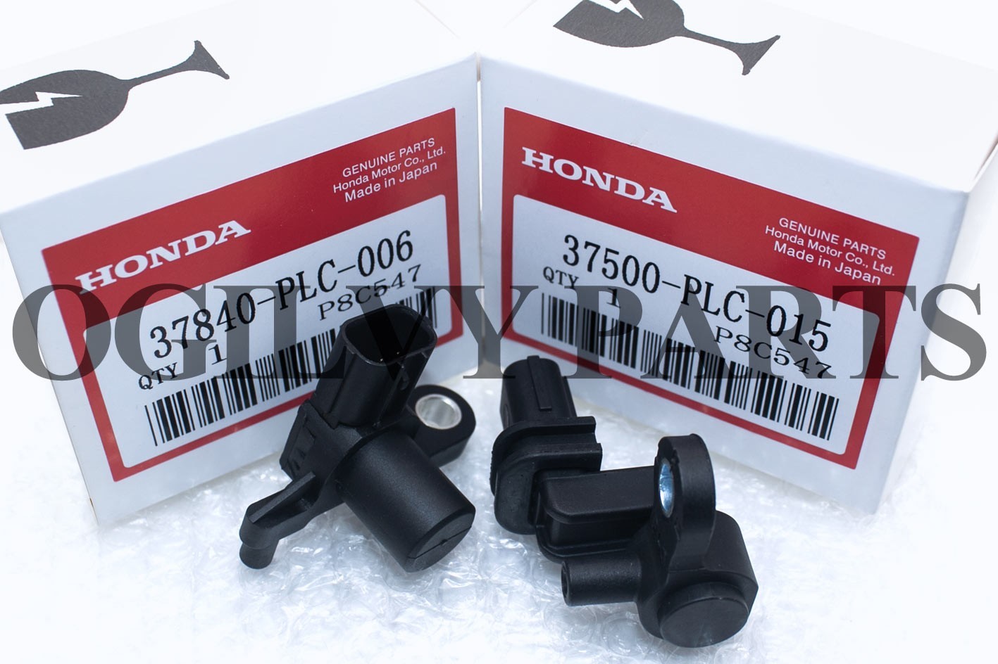 Genuine Camshaft & Crankshaft Position Sensor  (2) For Honda Civic 01-05 L4 1.7L