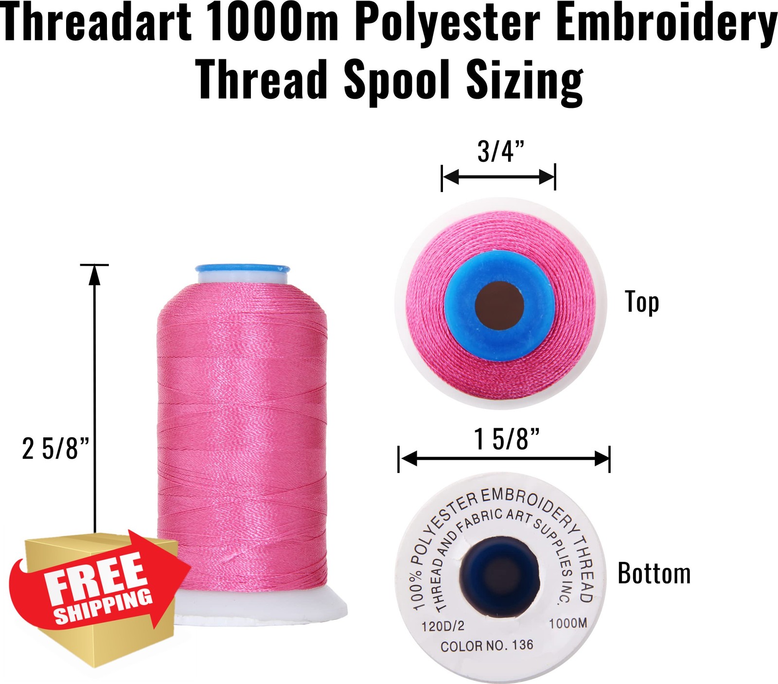Threadart Polyester Embroidery Thread 1000M Cyan 467 40wt
