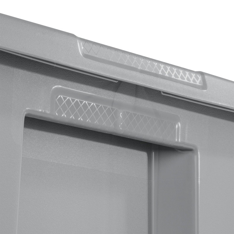 30 Gallon Stackable Plastic Storage Bin W/ Lid Integrated Handles Easy Carrying