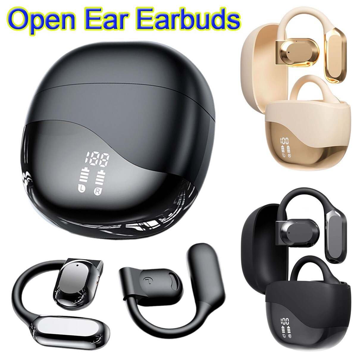 Wireless Bluetooth Open Ear Earbuds With Charging Box For iPhone 12 11 XR XS Max