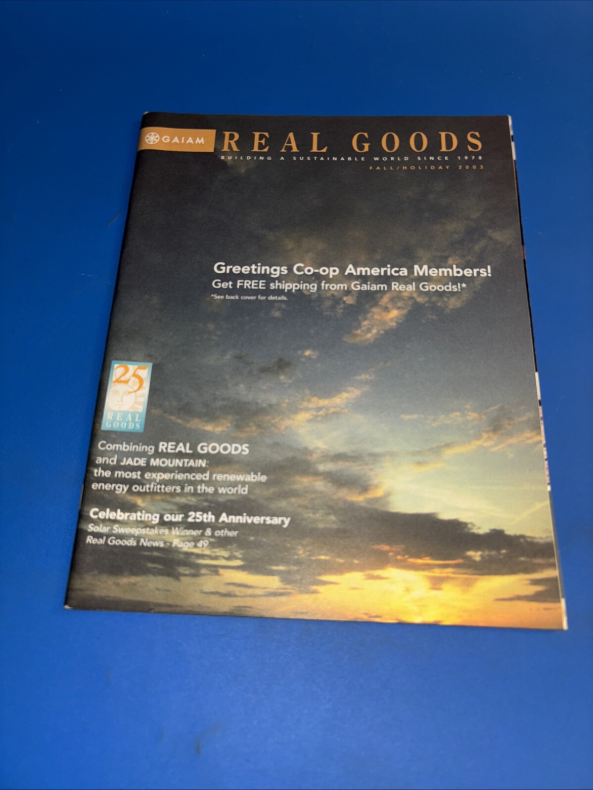 Gaiam Fall/Holiday 2003 Real Goods Catalog GGS