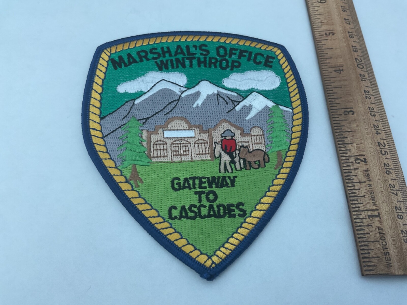 Marshal’s Office Winthrop WA.Gateway To Cascades collectable patch new full size