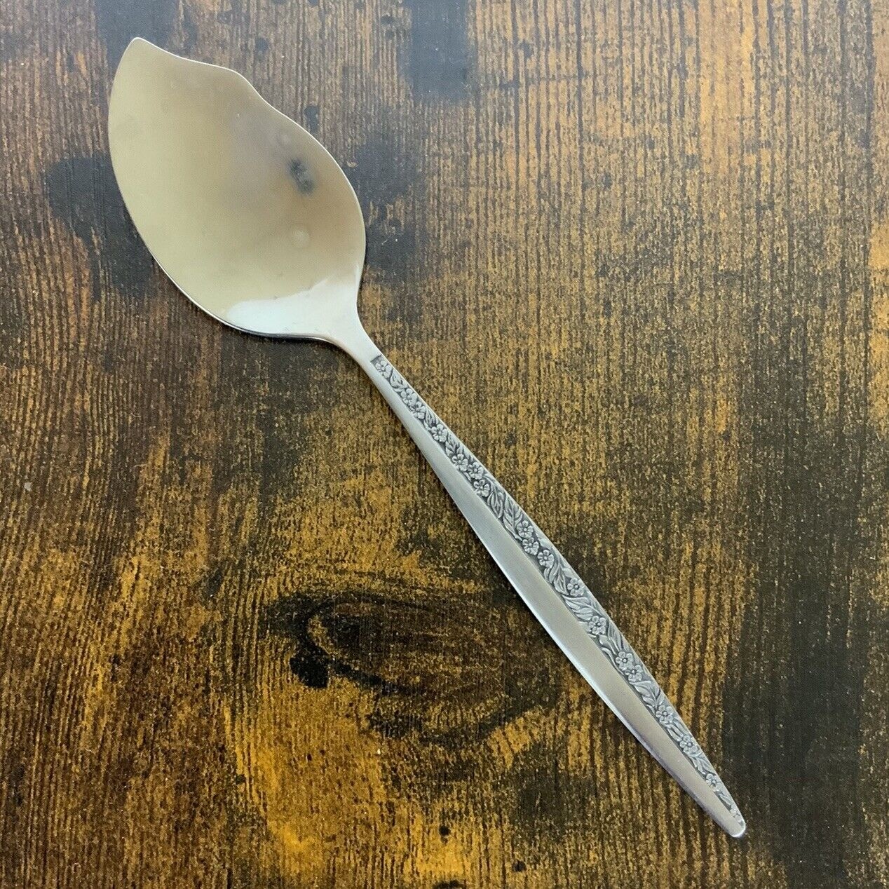 Coventry Bouquet Jelly Server Stainless Steel Floral Satin Mid Century Japan