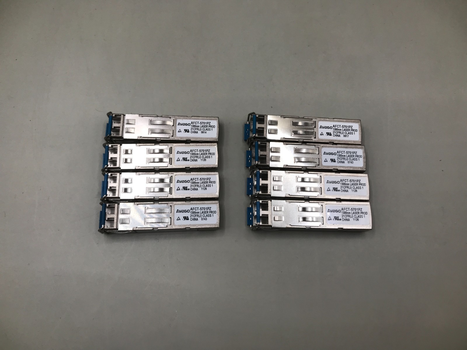 LOT OF 8 AVAGO AFCT-5701PZ 1300NM 21CFR(J) FIBRE OPTIC TRANSCEIVER MODULE