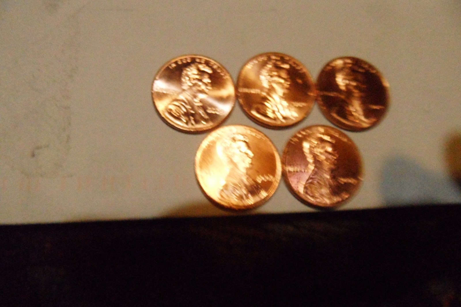 (5) 2009 Log Cabin Lincoln cents, in Proof'Like condition