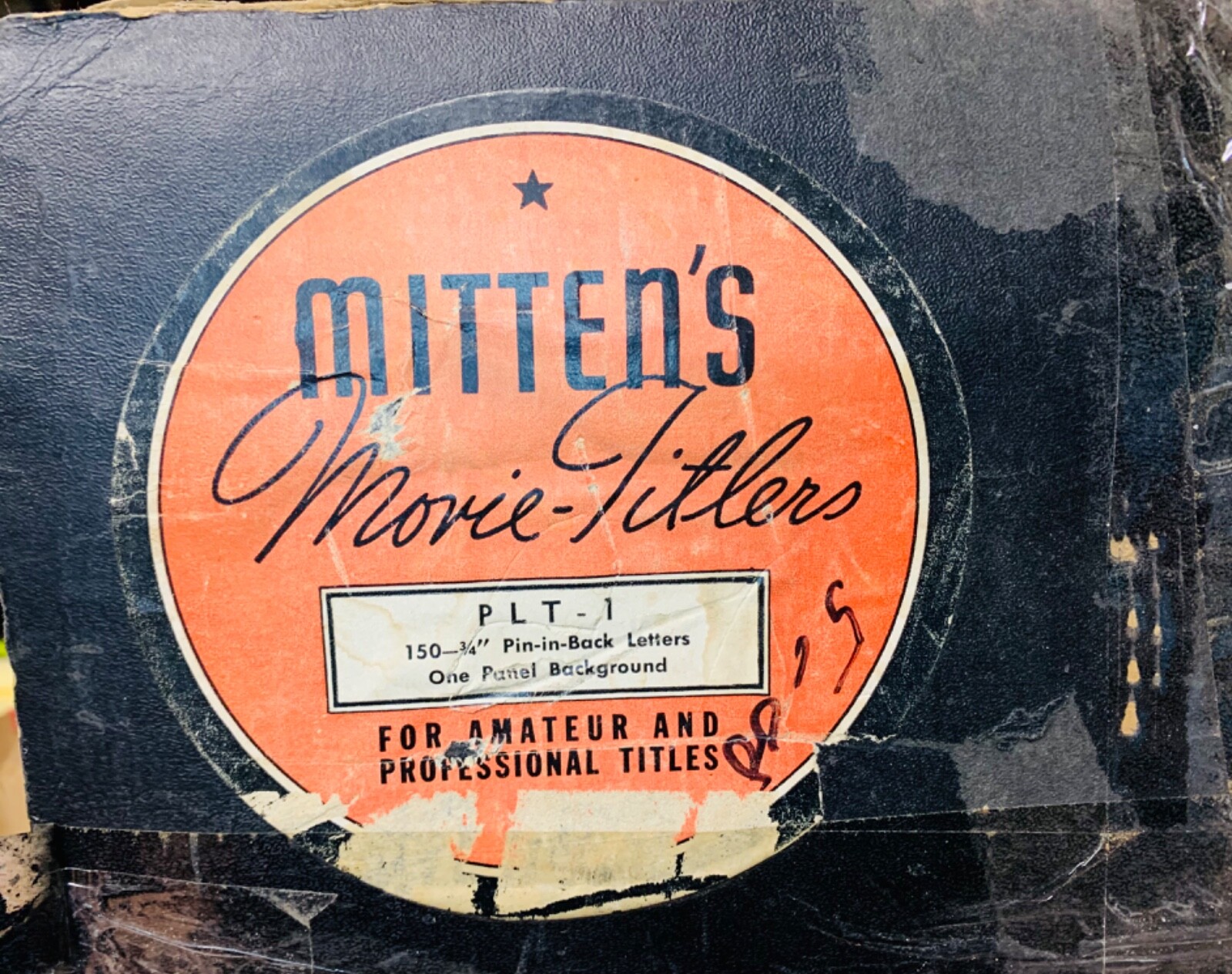 Vintage Mitten's Professional Movie Titlers Push Pin Lettering Set PLT-1