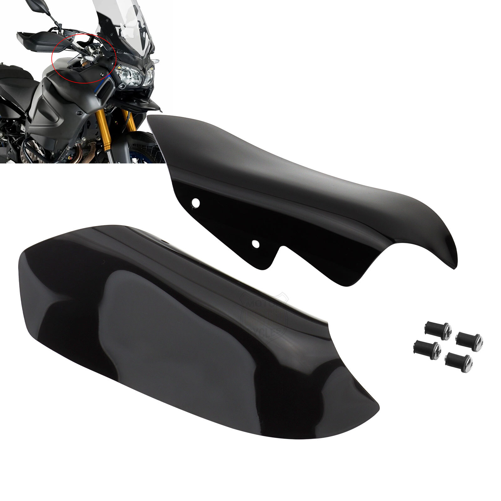For Yamaha XTZ-1200 Super Tenere Side Wind Deflectors Windshield Handguard Black