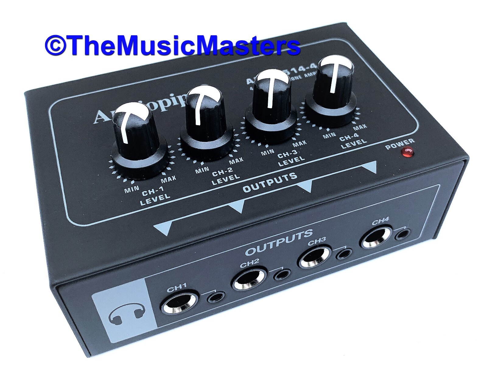 4 Channel HD Stereo HEADPHONE AMPLIFIER MIXER Audio Splitter Pro DJ Home Studio