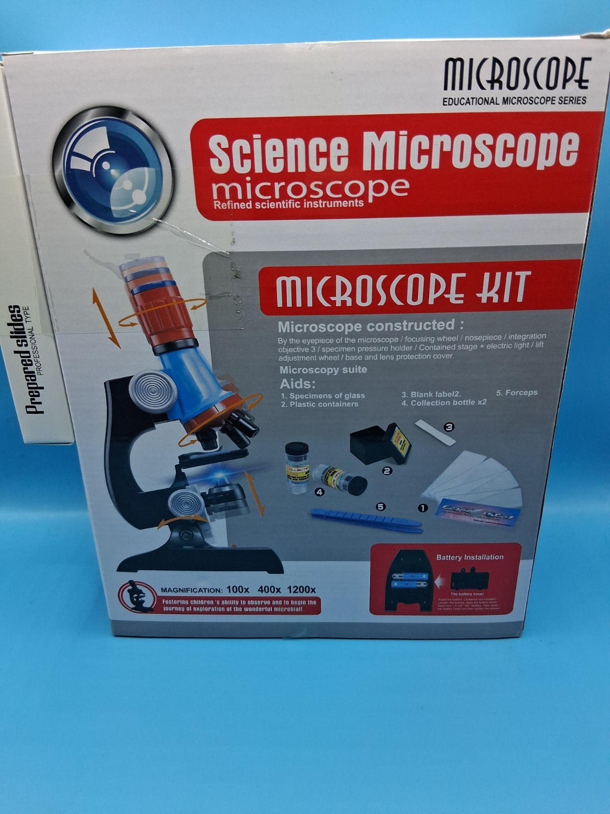 Science Microscope Educational Series With Extra Box Of Slides !!