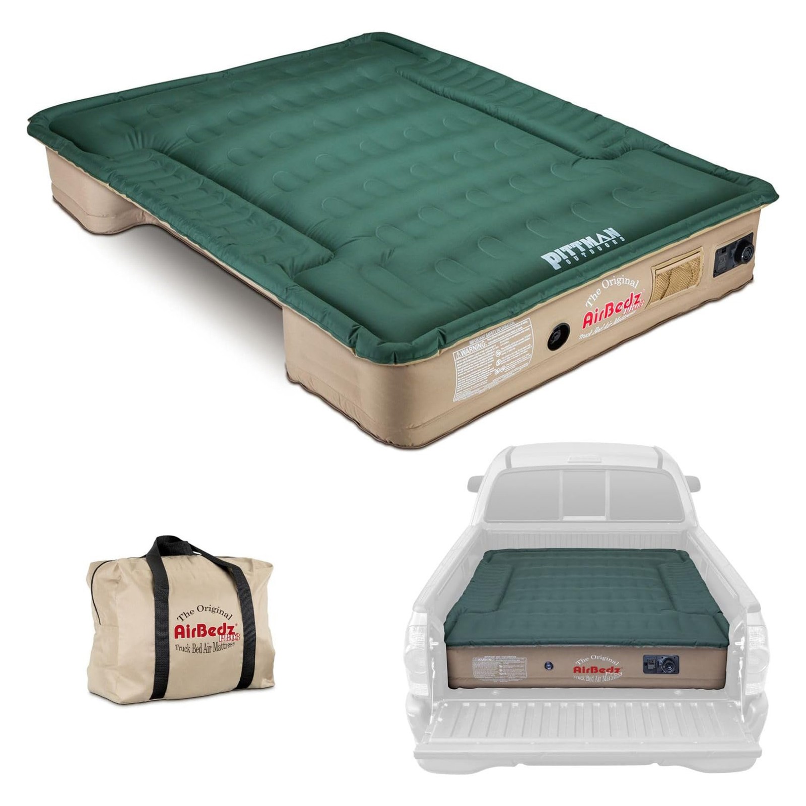 Pittman Outdoors Truck Bed Air Mattress with Pump for Standard Truck Beds, 6'