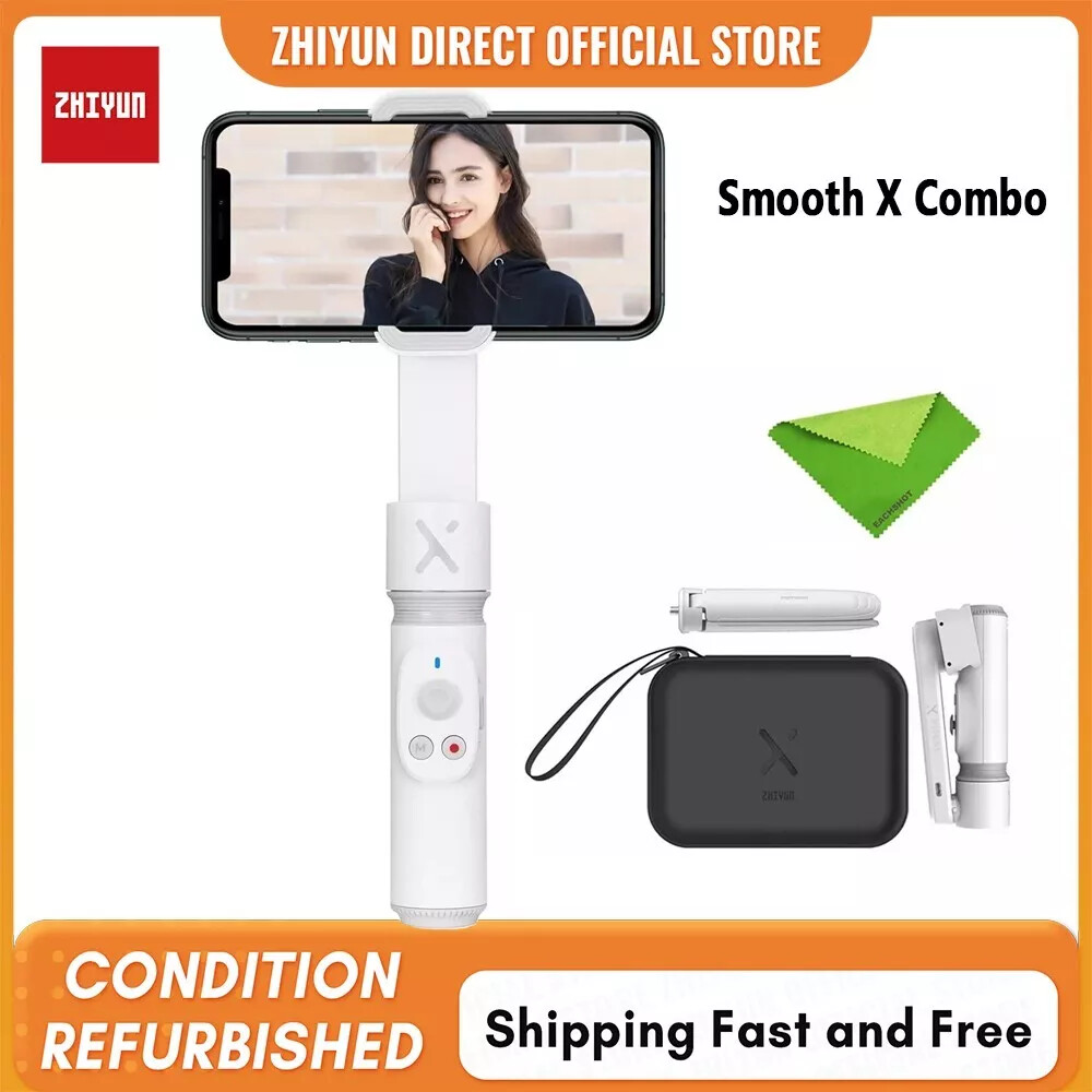 Zhiyun Smooth X Combo 2-Axis Gimbal Stabilizer for Smartphone Phone Gimbal White
