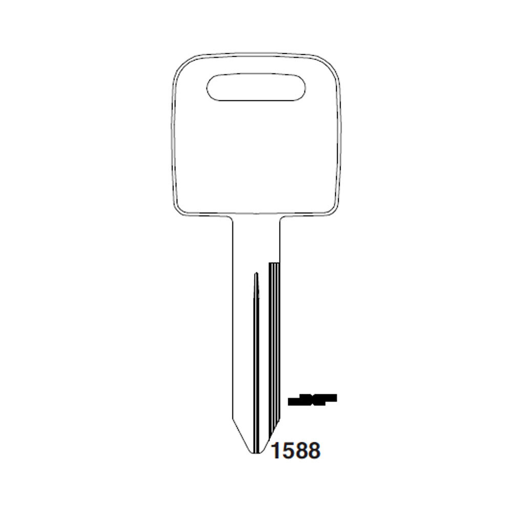 1588 Key Blank – Nickel